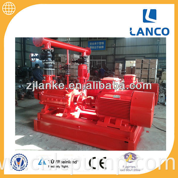 fire fighting pump set with diesel engine and electric motor and jockey pump and control cabinet with pump fitting